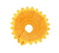 Zymoplas Easy To Sun Flower Pet Recovery Collar For All Pets Cloth Sun Flower Shape Cat Cone Collar Pet, XL