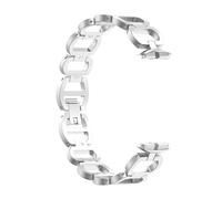 Zymoplas Easy-to-Wear Stainless Steel Watchband - Wide Application Suitable For Any Occasion Metal Watch Strap Watch Bands, silver