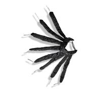 Zymoplas Elastic Hair Curler Girls Rollers Heatless Curling Weaving Stick Flexible Natural Sleeping Rod Twist Medium Tool, Black