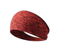 Zymoplas Elastic Headband Sport Sweatband Women Men Solid Color Running Hair Band Workout Gym Fitness Bandage Cycling Travel, Red