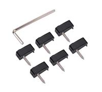 Zymoplas Electric Bass Guitar Headless String Nut Set with Wrench Screw Parts Black