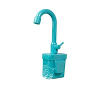 Zymoplas Electric Circulating Water Toy Faucet For Kids Play Kitchen ABS Water-saving Faucet Accessories Cartoon Faucet Sink Toy , blue