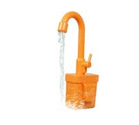 Zymoplas Electric Circulating Water Toy Faucet For Kids Play Kitchen ABS Water-saving Faucet Accessories Cartoon Faucet Sink Toy , yellow