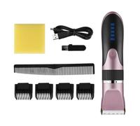 Zymoplas Electric Hair Clippers 0.8-2.0mm Adjustable Rechargeable Cordless Barber Man LED Trimmers Portable Low Noise Shaver, Pink