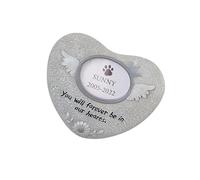 Zymoplas Elegant Memorial Headstone Resin Tombstone for Indoor and Outdoor Decor Yard or Patio Pet Dog, Angle