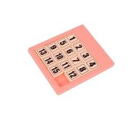 Zymoplas Exciting 15 Slide Number Puzzle Portable Brain Teasers for Toddler Entertainment, Pink, 16 x 1 x 13.5cm