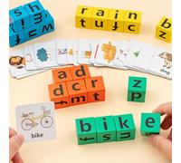 Zymoplas Exciting Wood Word Toys For Early Childhood Education And Multiplayer Board Games Smart Spelling Of Words Easy To Carry, large size