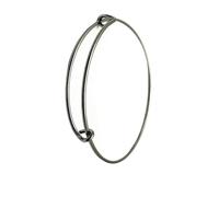 Zymoplas Expandable Bracelet Wristband Metal Wire Blank Simple Style Retractable Fashion Jewelry Romantic for Women Girls, Black