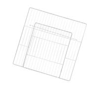 Zymoplas Expandable Metal Wire Pet Playpen Indoor Fence for Rabbits and Puppies Durable and Versatile, White Dense Grid, 35 x 35CM