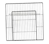Zymoplas Expandable Metal Wire Pet Playpen Indoor Fence for Rabbits and Puppies Durable and Versatile, Dense Black Grid, 35 x 35CM