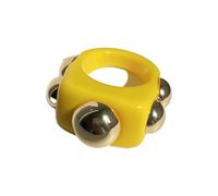 Zymoplas Eye-Catching Chunky Arcylic Rings Fashion Accessory ABS Gold Fashion Rings Accessories Women Gift Finger Ring Durable, yellow