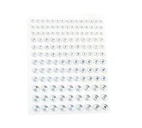 Zymoplas Eye Face Rhinestone Stickers Crystal No Glue Forehead Makeup Festival Accessory DIY Nail Art Decorations for Women, White