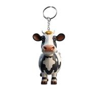 Zymoplas Fashionable Acrylic Keychain Gifts for Wide Application and Personalization Cartoon Little Cow Doll Keychain Easy, A