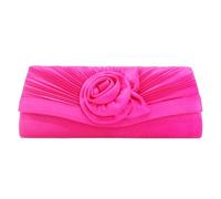 Zymoplas Fashionable Clasp Bag For Women - Stylish And Lightweight Shoulder Bag For Everyday Polyester For Female Black Clasp Bag, Rose Red, 1