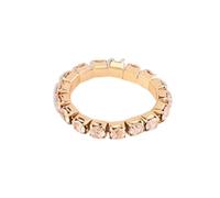 Zymoplas Fashionable Friendship Ring With Sparkling Diamonds With Diamonds Inlays Shining In Life Workmanship Is Exquisite, golden, 4 rows