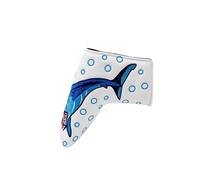 Zymoplas Fashionable Golf Club Head Cover PU Leather Sneakers Shaped Golf Putter Headcover, White Blue, 13x17cm