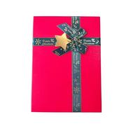 Zymoplas Finely Crafted Christmas Bow Gift Box Way To Deliver Blessings Paper Red Heaven And Earth Cover Gift Box, Green, 28 * 20 * 9cm