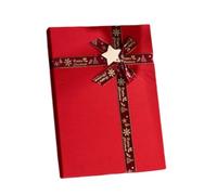 Zymoplas Finely Crafted Christmas Bow Gift Box Way To Deliver Blessings Paper Red Heaven And Earth Cover Gift Box, Red, 20 * 18 * 8cm