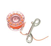Zymoplas Finger Spool Scuba Diving Reels Satety Sausage Lifeline Compact Line Anchor Rope Winding Snorkeling With Double Ended Hook, Rosegold