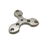 Zymoplas Finger Tiger Keychain Fashionable and Functional Must-Have for Tiger Lovers Alloy Titanium Trilateral Keychain, Titanium, Pendan