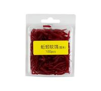 Zymoplas Fishing Worms Lures Artificial Simulation Bait Portable Tackles Freshwater Fishes Baits Swimbait Set Fisherman, 100 Pcs