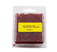 Zymoplas Fishing Worms Lures Artificial Simulation Bait Portable Tackles Freshwater Fishes Baits Swimbait Set Fisherman, 200 Pcs