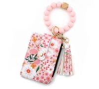 Zymoplas Floral Print Wallet Bag Stay Organized with Stylish Card Holder PU Bracelet Floral Print Fragment ID Card Bag Wallet, 1