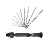 Zymoplas for Micro Twist Drill Bits Manual Tool Kit Woodworking Non-slip Design 360° Rotation with Keyless Resin Wood Jewelry Craft, Type 3