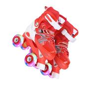 Zymoplas Girls Roller Skates for Kids Ages 8-12 Adjustable and Safe Pull Toe Girls Roller Skates for Kids Ages 6-12 Kid, red, Glitter Style
