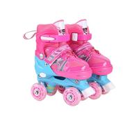 Zymoplas Girls Roller Skates for Kids Ages 8-12 Adjustable and Safe Pull Toe Girls Roller Skates for Kids Ages 6-12 Kid, Pink, No Glitter