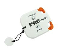 Zymoplas Golfs Count Stroke Score Counter Professional Two Digits Scoring Keeper with Key Chain Training Aids Accessories, White Orange