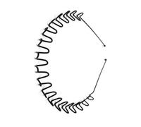 Zymoplas Hair Hoop Metal Wavy Thickness Headbands Elastic Black Unisex Lightweight Simple Style Sports Equipment for Men Women, Anti-mountain
