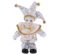 Zymoplas Handcrafted Porcelain Clown Doll Halloween Christmas Decoration Collectible Souvenir, Type 1