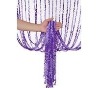 Zymoplas Handmade Bamboo Beaded Curtains, Elegant and Versatile Beaded Curtains, Bohemian Bedroom Decor, Purple