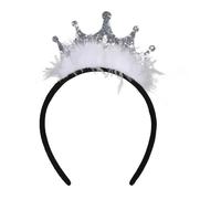 Zymoplas Happy Birthday Hat Creative And Interesting Birthday Headband Durable And Sturdy Happy Headband Crown, Silver,1pc, 8.26 inch