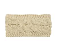 Zymoplas Headbands Knitted Elastic Head Protector Multicolor Adjustable Wide Warm Ear Warmers Hair Accessories for Girls, Beige