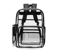 Zymoplas Heavy Duty Clear Backpack Throughs Bag for School Concert Events College Clear Backpack for Stadium Events Bookbag, A