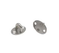 Zymoplas Hook and Eye Latch Heavy Duty Stainless Steel with Mounting Screws for Barn Doors Stopper Hardware Boards Accessories, Small Base(0018)