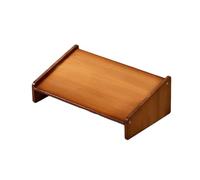 Zymoplas Household Footstool Ideal for Relaxing and Unwinding After Work Under The Table Wood Adjustable Height Step Stool, Tea Color, Low Style