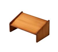 Zymoplas Household Footstool Ideal for Relaxing and Unwinding After Work Under The Table Wood Adjustable Height Step Stool, Tea Color, High Style