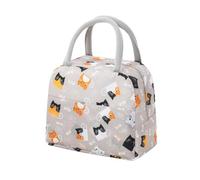 Zymoplas Insulated Lunch Bag with Portable, Easy to Clean and Durable Thermal Insulation Lunch Box Storage Bag in Various Colours, Lightweight Coffee Cat