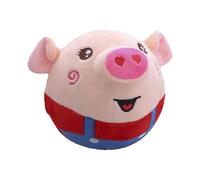Zymoplas Interactive Dog Toy Train Dogs With Fun And Ease Engage And Entertain Pets Active Moving Pet Plush Toy Easy To Install, Red pig