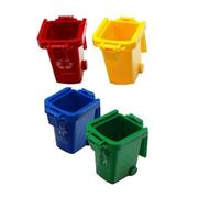 Zymoplas Interactive Parrot Training Color Sorting Bin Bird Playing Educational Props Early Education Cage Toys for Lovebirds
