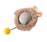 Zymoplas Interactive Toy For Cats Smart Obstacle Avoidance Technology ABS Pet ToyInteractive Toy Ball Smart With Plush Cover, grey