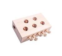 Zymoplas Interactive Wood Whack Mouse Puzzle Box for Cats Funny and Engaging, doll, 33.5 x 26 x 10cm