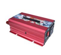 Zymoplas Inverter DC 12V to AC 110V Screen Display Adapter Short Circuit Outdoor Camping Travelling Sine Wave Converter, Red
