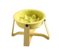 Zymoplas Iron Frame Ceramic Pet Bowl Improve Feeding Habits Gastrointestinal Health Prevent Pets Eating Fast Pet Slow Food Bowls, green