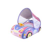 Zymoplas Kids Swimming Seat Ring Inflatable Swim Ring Pool Float Lovely Boat Circle Waterproof Toddler Bathing Water Toy, Pink