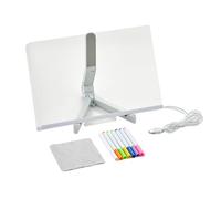 Zymoplas Led Drawing Board Clear Display for Creative Minds Light Up Acrylic Message Board Luminous Acrylic Message Durable, 30 * 20cm