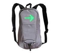 Zymoplas LED Turn Signal Night Riding Backpack For Cyclists Wireless Remote Control Wide Applications Cycling Safety Nylon, Grey